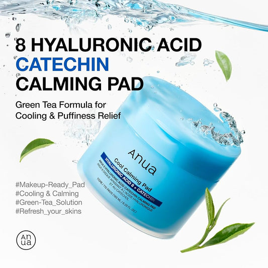 Anua 8 Hyaluronic Acid Catechin Calming Pad 185ml/110ea