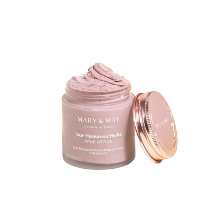 [MARY & MAY] Vegan Rose Hyaluronic Hydra Wash off Pack 125g