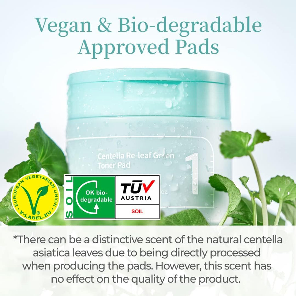 numbuzin No.1 Centella Re-leaf Green Toner Pad 70P