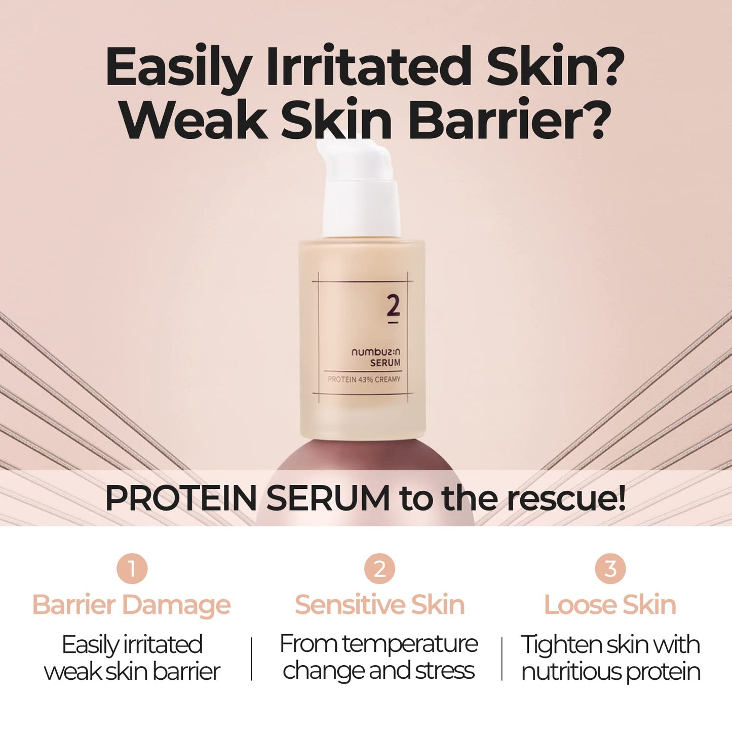 numbuzin No.2 Creamy 43% Protein Serum 50ml