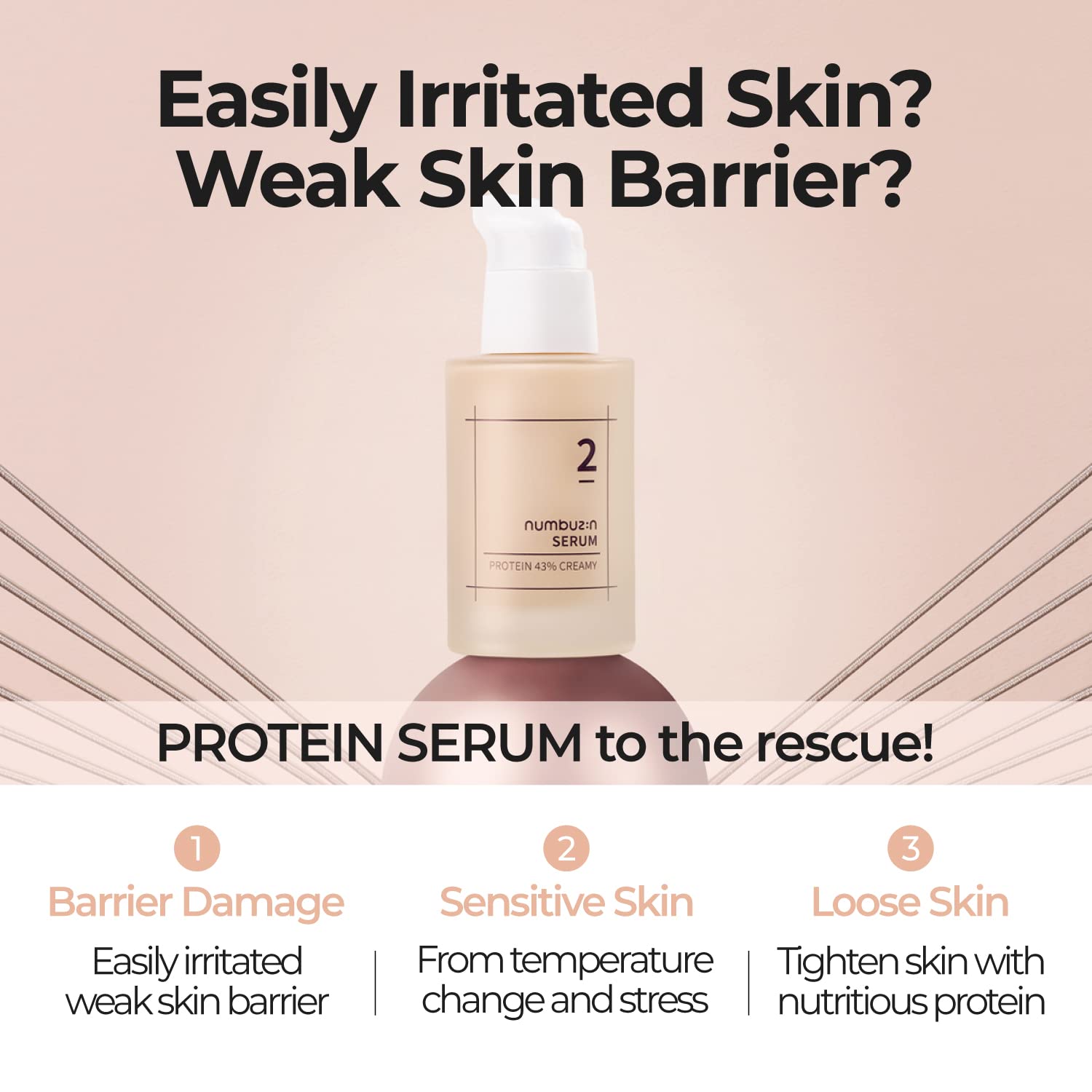 numbuzin No.2 Creamy 43% Protein Serum 50ml