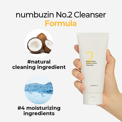 numbuzin No.2 Deep Clean Fresh Cream Cleanser 120ml