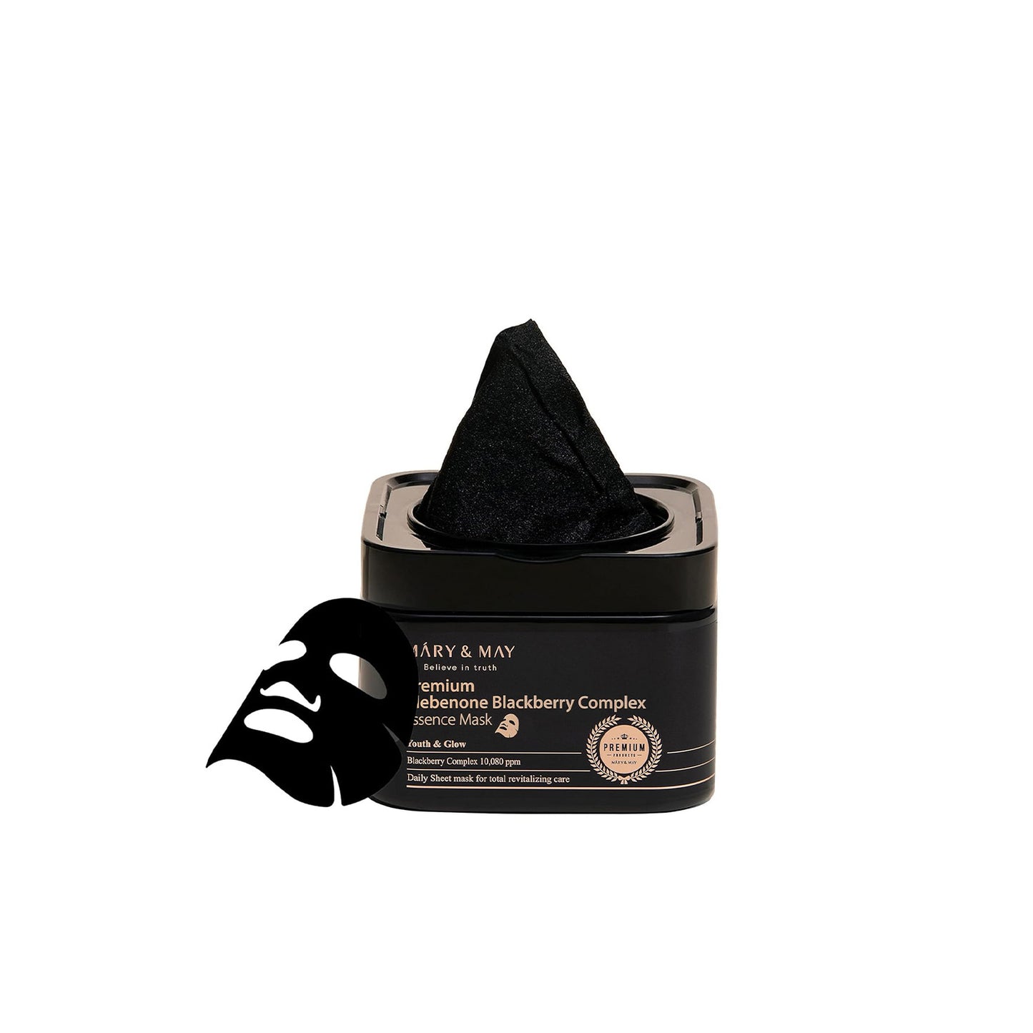 [MARY & MAY] Premium Idebenone Blackberry Complex Essence Mask 250g (20ea)