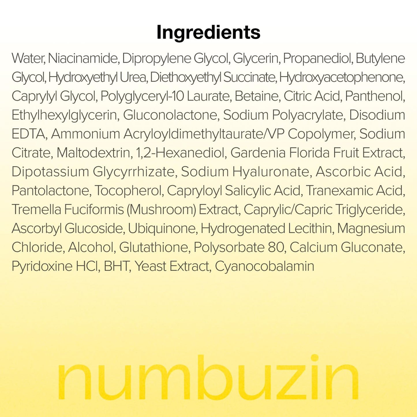 numbuzin No.5+ Vitamin-Niacinamide Concentrated Pad 70P
