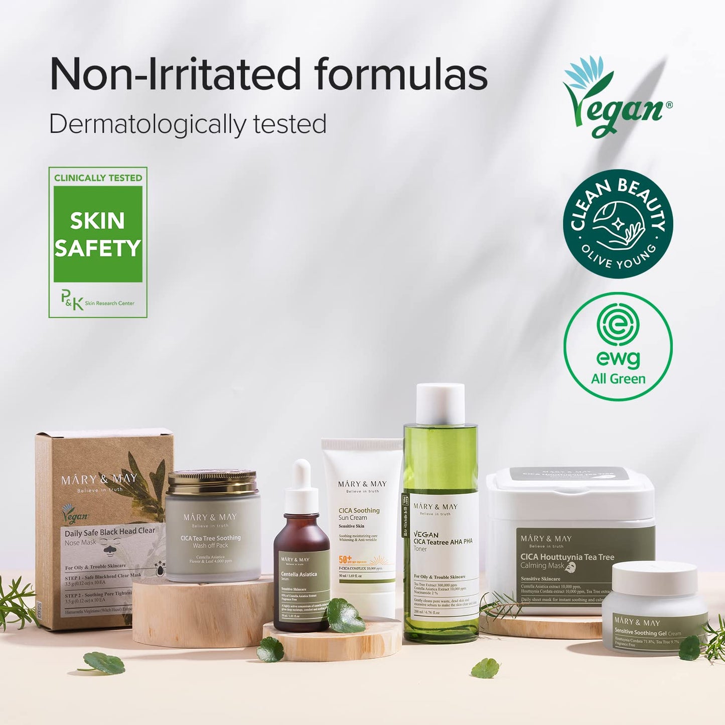 [MARY & MAY] Vegan CICA Soothing Sun Cream SPF50+ PA++++ 50ml