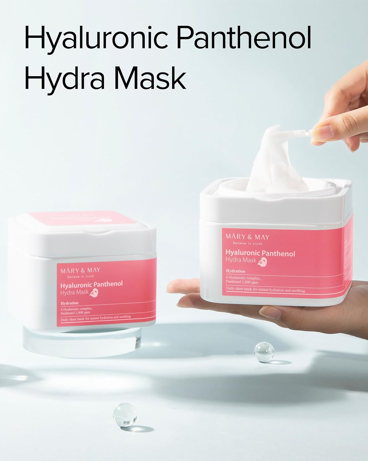 [MARY & MAY] Hyaluronic Panthenol Hydra Mask 400g (30ea)