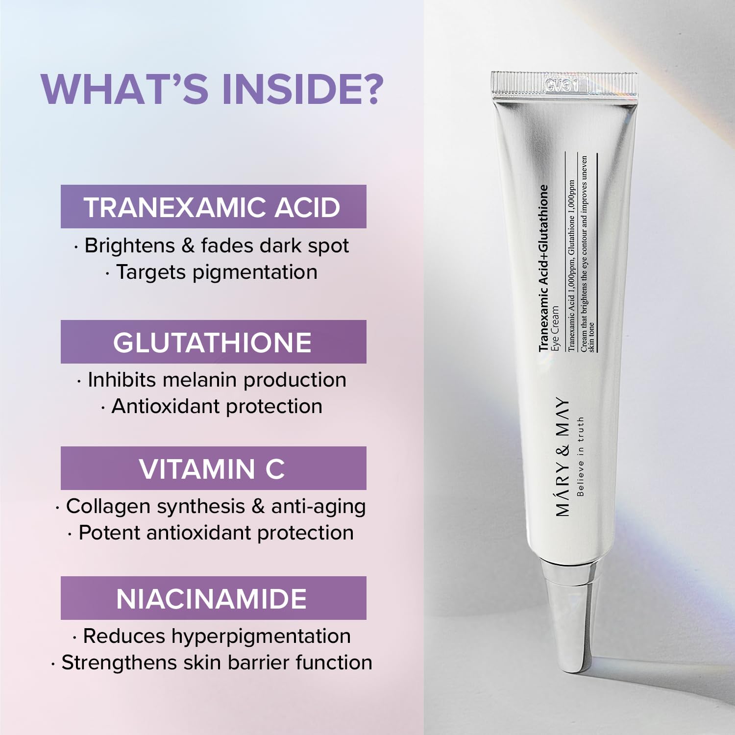 [MARY & MAY] Tranexamic Acid+Glutathion Eye Cream 30g