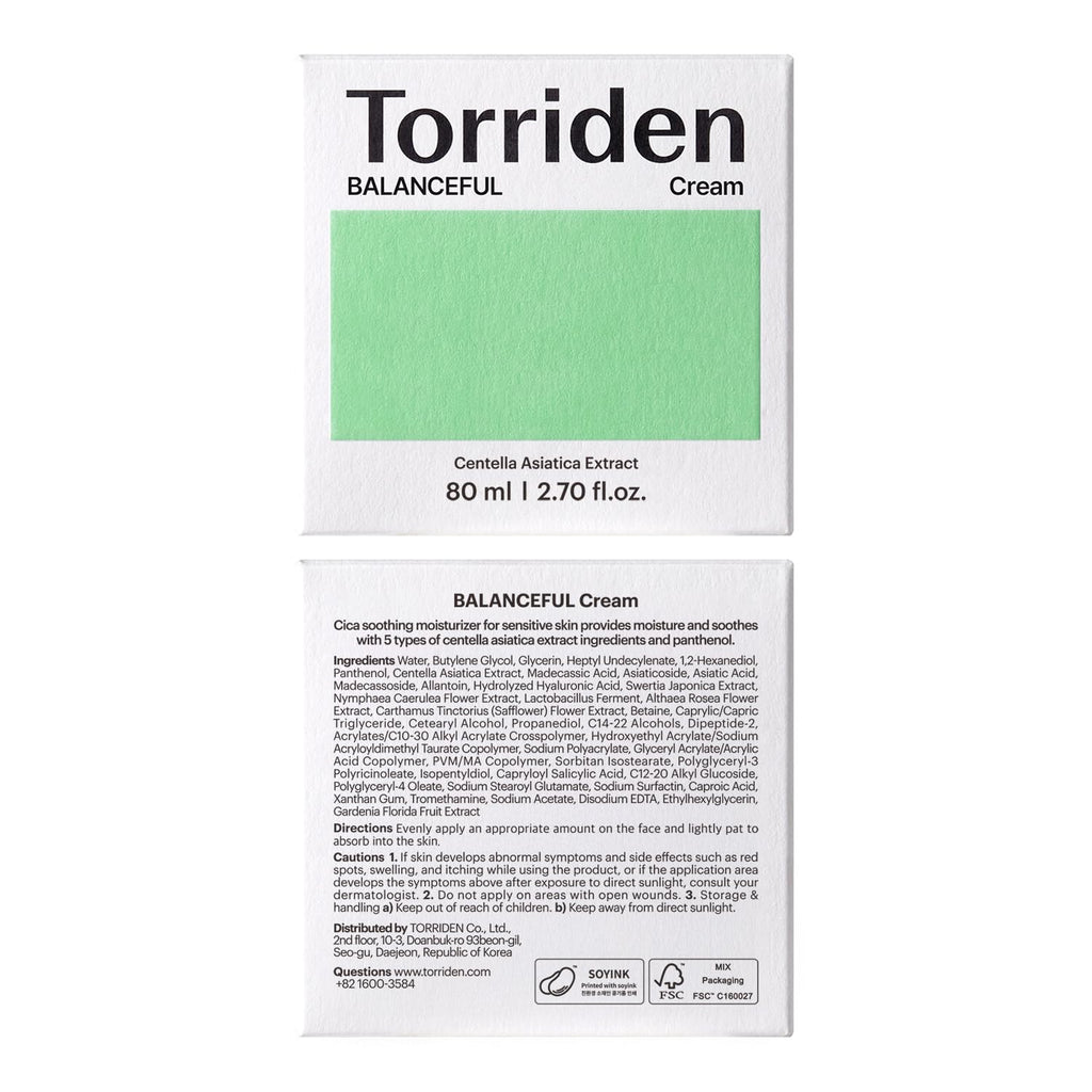 Torriden Balanceful Cica Soothing Cream 80ml