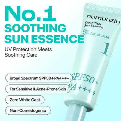 numbuzin No.1 Pure Full Calming Water Sunscreen SPF 50+ PA++++ 50ml