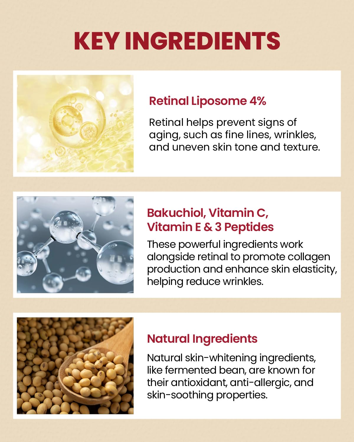 K-SECRET SEOUL 1988 Eye Cream : Retinal Liposome 4% + Fermented Bean 30ml