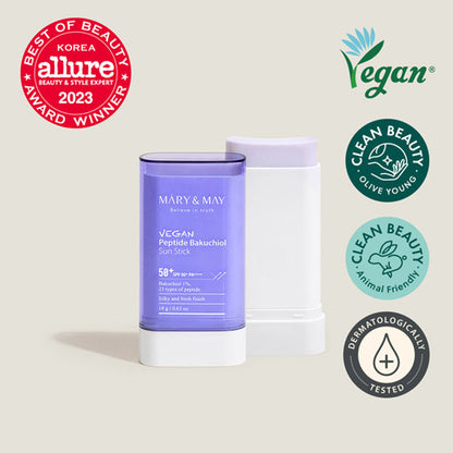 [MARY & MAY] Peptide Bakuchiol Sun Stick SPF50+ PA++++ 18g