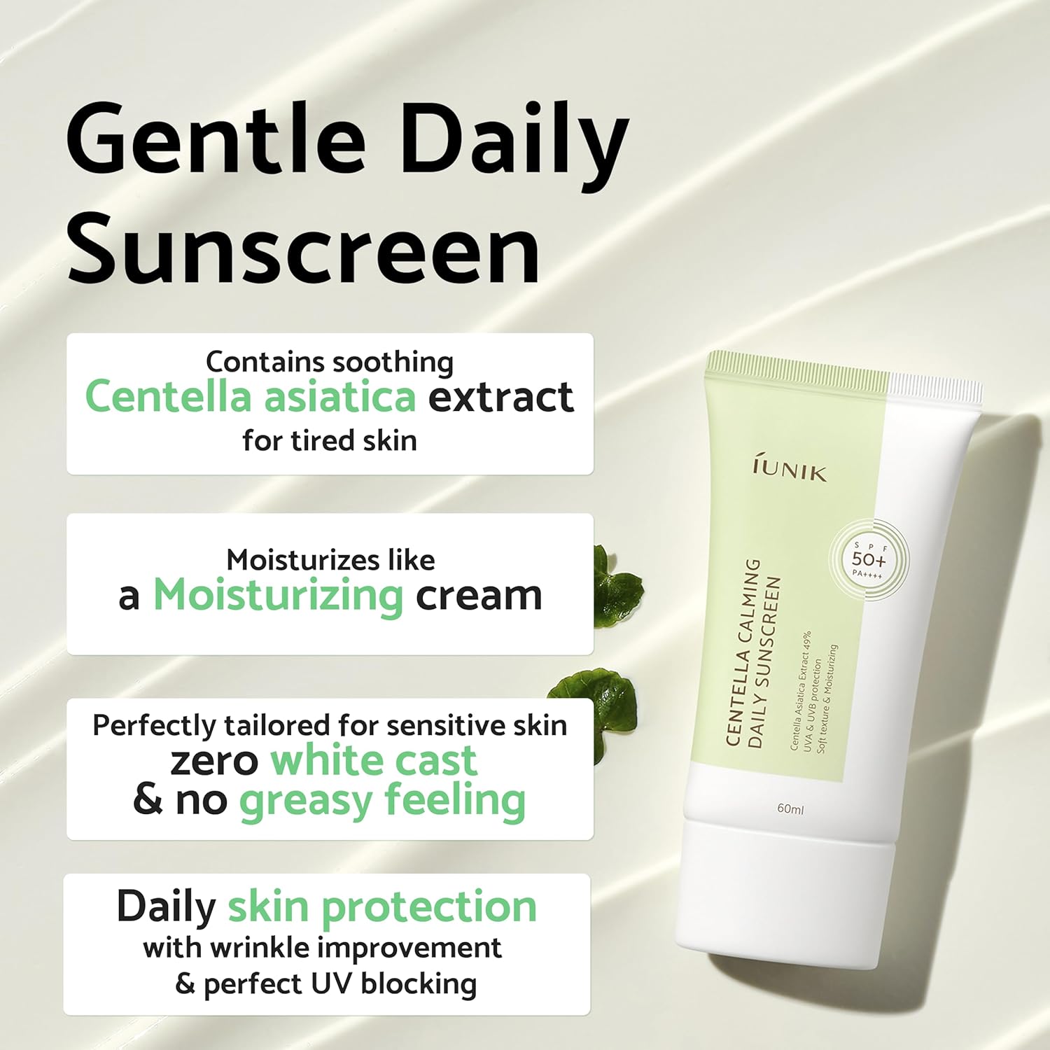 iUNIK Centella Calming Daily Sunscreen SPF50+ PA++++ 60ml
