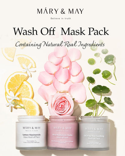 [MARY & MAY] Vegan CICA TeaTree Soothing Wash off Pack 125g