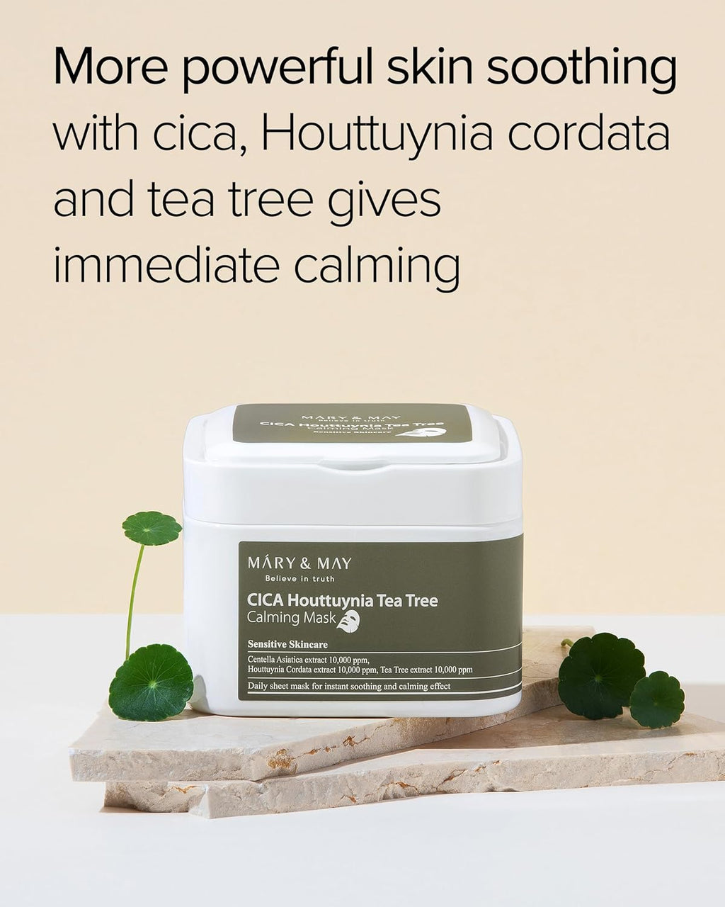 [MARY & MAY] CICA Houttuynia Tea Tree Calming Mask Sheets 30 Sheets