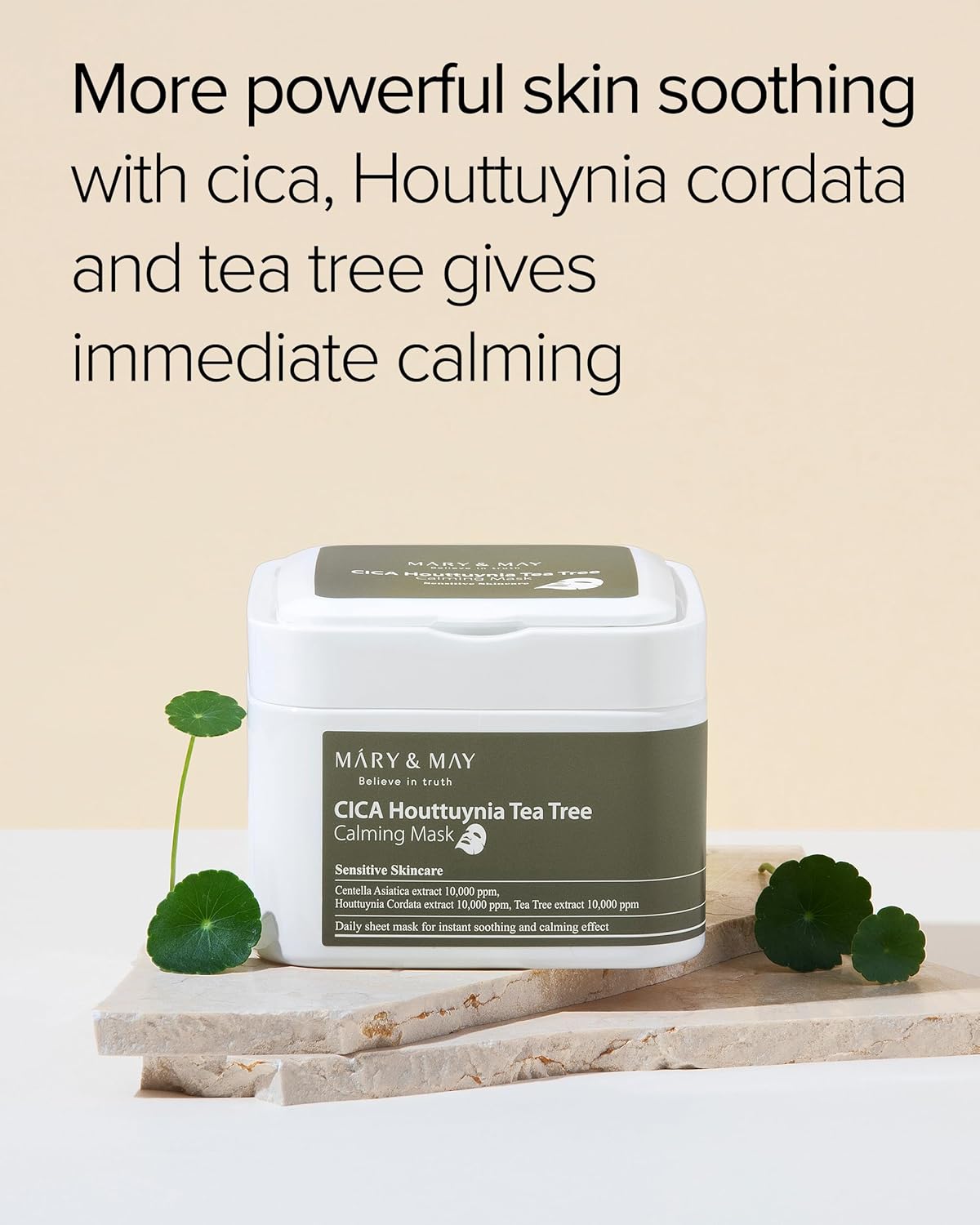 [MARY & MAY] CICA Houttuynia Tea Tree Calming Mask Sheets 30 Sheets