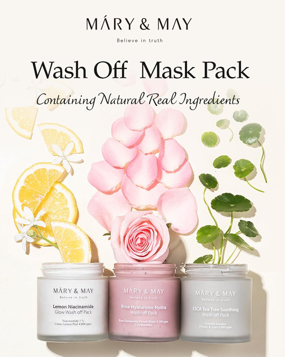 [MARY & MAY] Vegan Lemon Niacinamide Glow Wash off Pack 125g