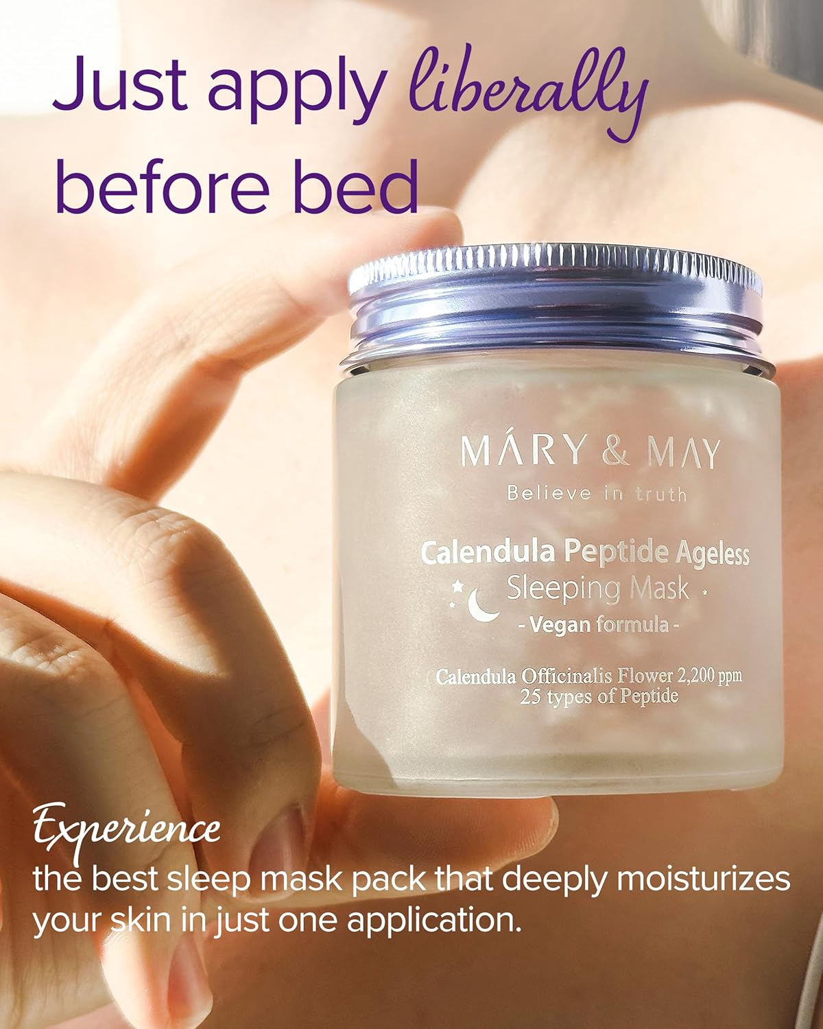 [MARY & MAY] Vegan Calendula Peptide Ageless Sleeping Mask 30g