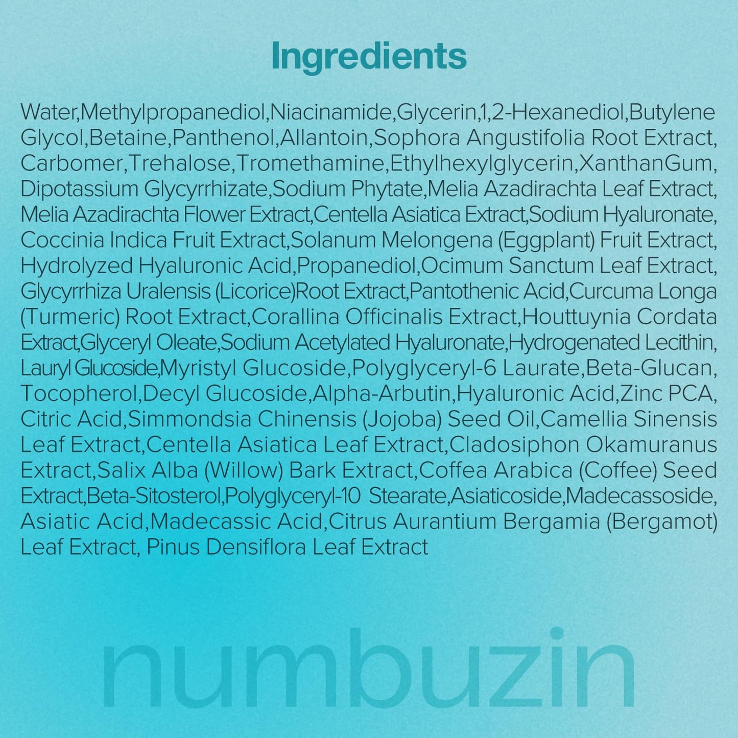 numbuzin No.1 Pantothenic B5 Hyaluronic Active Clear Mask 26ml X 10ea