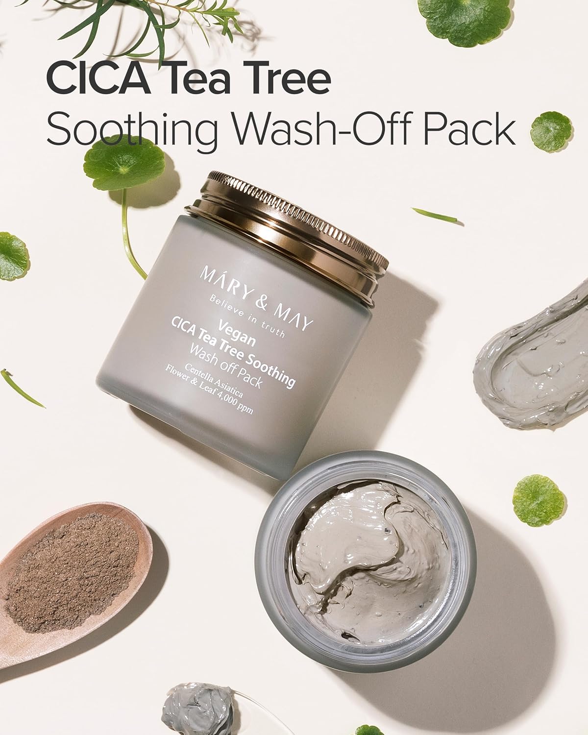 [MARY & MAY] Vegan CICA TeaTree Soothing Wash off Pack 125g