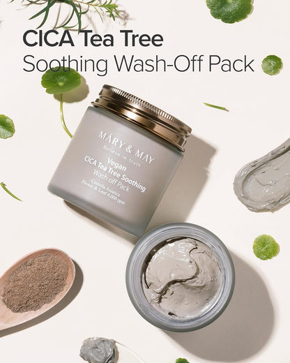 [MARY & MAY] Vegan CICA TeaTree Soothing Wash off Pack 125g