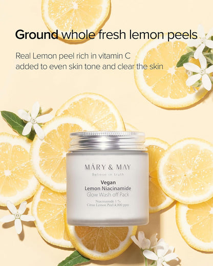 [MARY & MAY] Vegan Lemon Niacinamide Glow Wash off Pack 125g