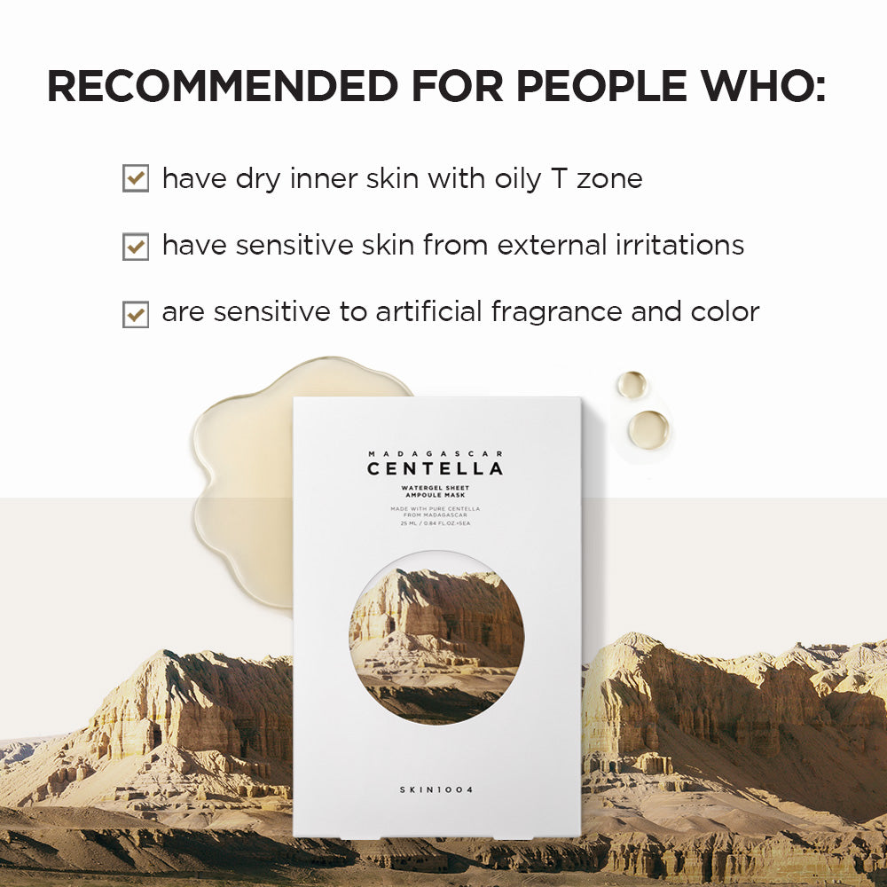 SKIN1004 Madagascar Centella Watergel Sheet Ampoule Mask 25ml*5ea