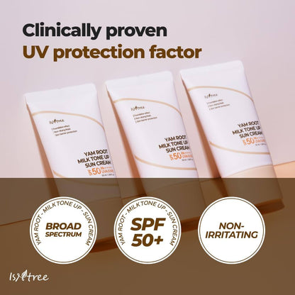 Isntree YAM ROOT MILK TONE UP SUN CREAM 50ml SFP50+ PA++++