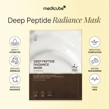 medicube Deep Peptide Radiance Mask 27g X 5ea