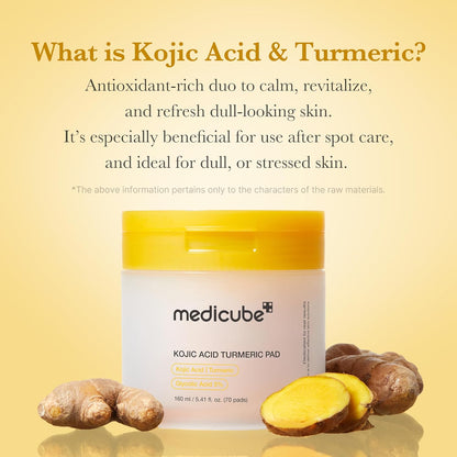 medicube Kojic Acid Turmeric Pad 160ml/70ea