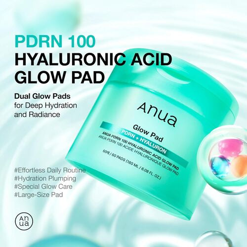 Anua PDRN 100 Hyaluronic Acid Glow Pad 60P/180ml
