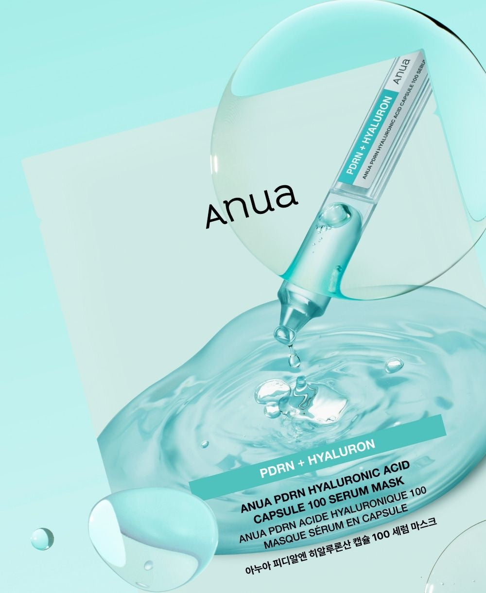 Anua PDRN Hyaluronic Acid Capsule 100 Serum Mask Sheet 23ml*10ea