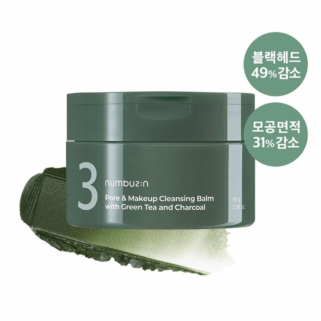 numbuzin No.3 Pore & Makeup Cleansing Balm with Green Tea and Charcoal 85g