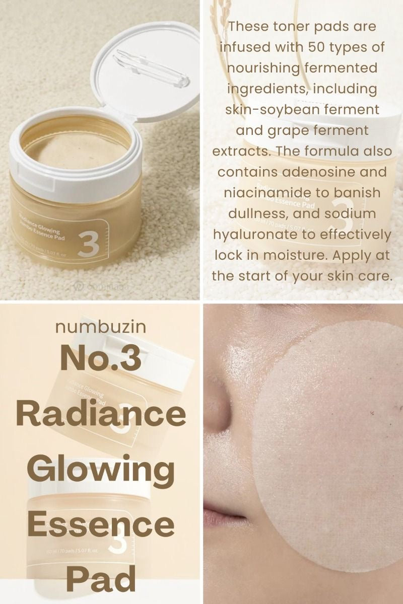 numbuzin No.3 Radiance Glowing Jumbo Essence Pad 70P