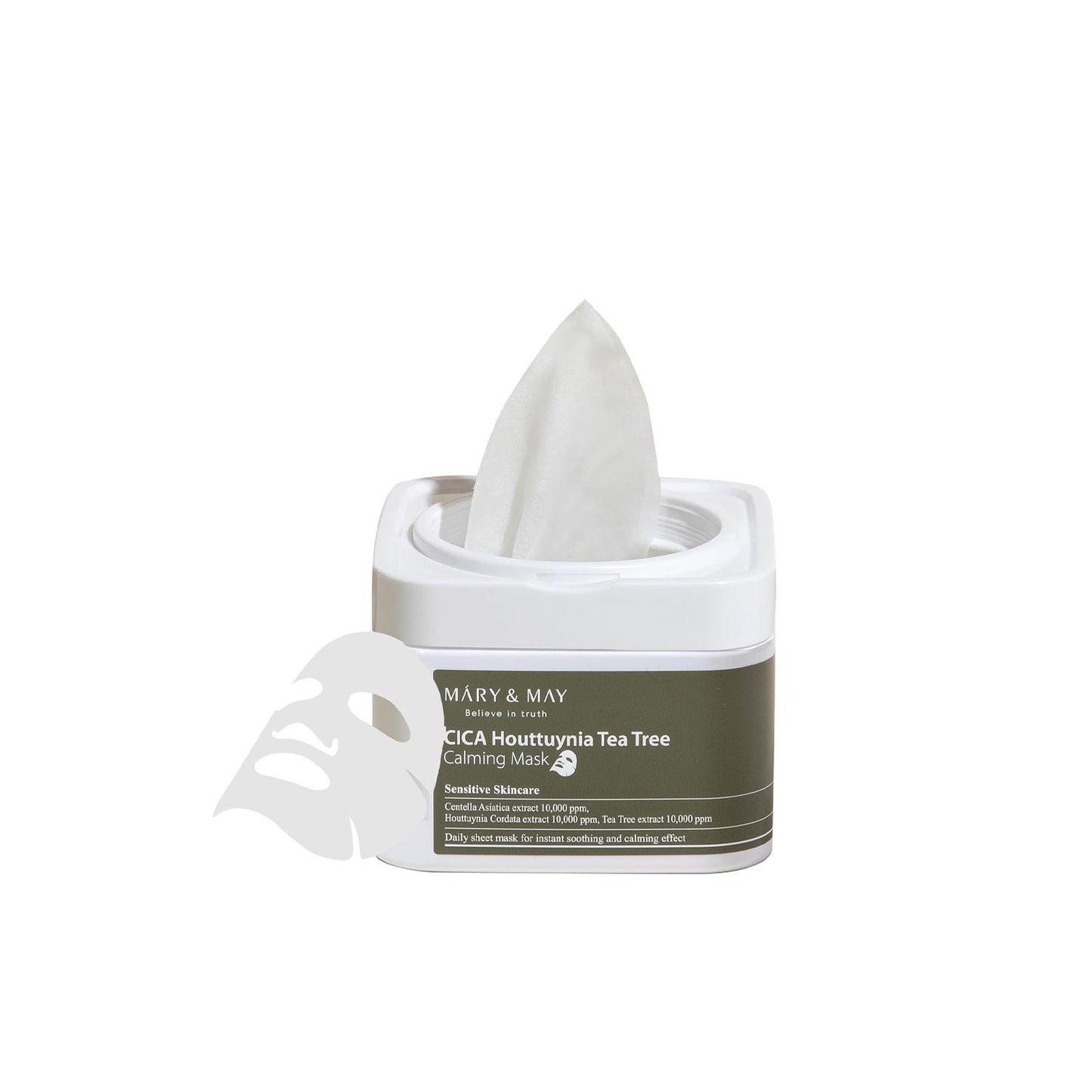 [MARY & MAY] CICA Houttuynia Tea Tree Calming Mask Sheets 30 Sheets